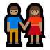 👫🏽 woman and man holding hands: medium skin tone display on Windows